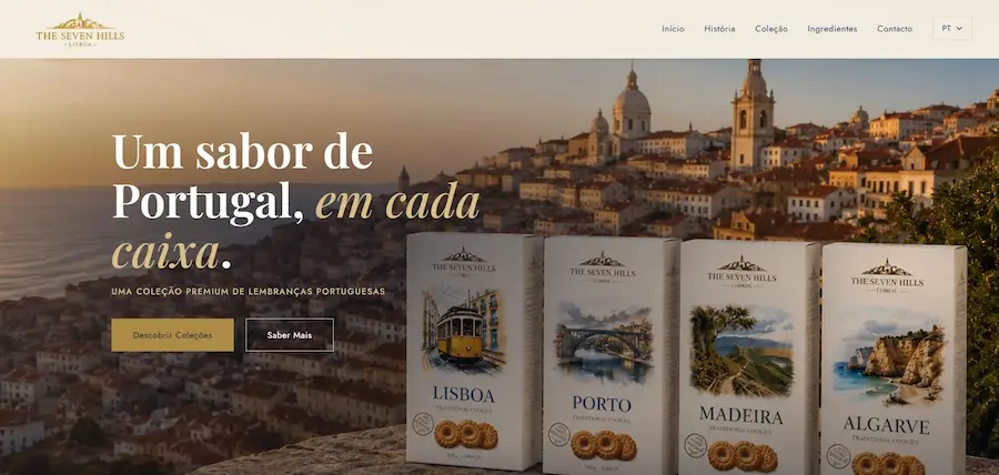 Website The Seven Hills criado pela Cherry Agency